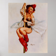 Pin retro del bombero de Gil Elvgren del vintage e Impresiones
