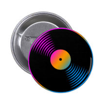 Pin retro del disco de vinilo del vintage del tigr