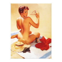 Pin travieso de la belleza de la playa del vintage impresiones en lienzo estiradas