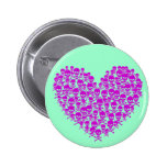 Pin violeta del corazón del cráneo