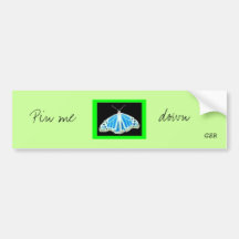 Pin yo abajo de la mariposa GSR Pegatina De Parachoque