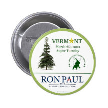 Pinback político primario de Ron Paul en 2012 Verm