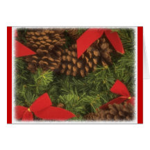 Pinecones y cintas felicitaciones