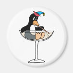 Pingüino achispado imán de nevera