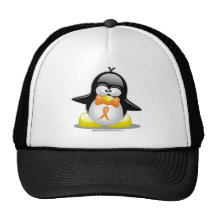 Pingüino anaranjado de la cinta gorro