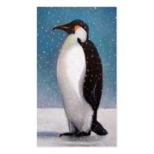 PINGÜINO: ARTE: NEGOCIO DE LA REFRIGERACIÓN PLANTILLA DE TARJETA DE NEGOCIO