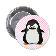 Pingüino blanco negro lindo y bigote divertido