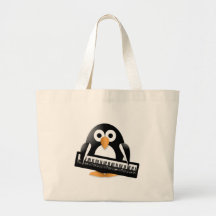 Pingüino con el piano bolsa