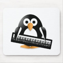 Pingüino con el piano tapetes de raton