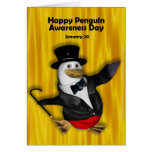 Pingüino conciencia día tarjeta ~ 20 de enero