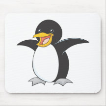 Pingüino de emperador feliz alfombrillas de ratones