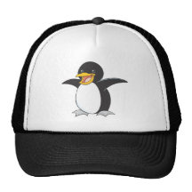 Pingüino de emperador feliz gorras de camionero