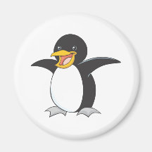 Pingüino de emperador feliz imán para frigorifico