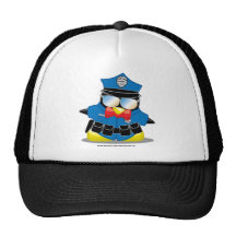 Pingüino de la policía gorro