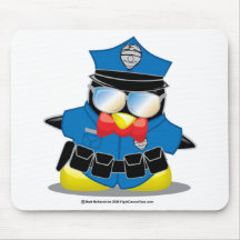 Pingüino de la policía tapete de raton