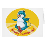 Pingüino de las Felices Navidad Tarjetas