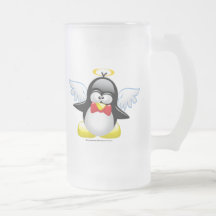 Pingüino del ángel tazas
