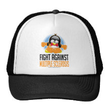 Pingüino del boxeo de la esclerosis múltiple gorro de camionero