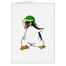 Pingüino del bromista felicitaciones