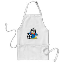 Pingüino del fútbol delantales