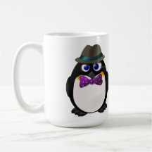 Pingüino del inconformista con la pajarita y Fedor Taza De Café