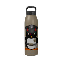 Pingüino del mal del oficial botellas de beber