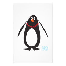 Pingüino del navidad papelería personalizada