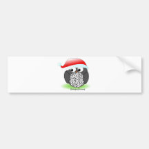 Pingüino del navidad pegatina de parachoque