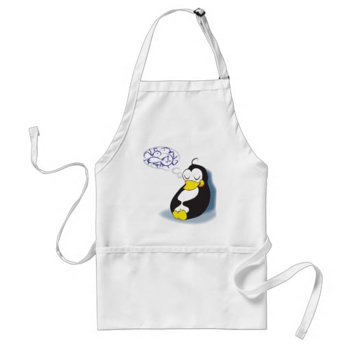 pingüino el dormir que soña sobre delantal de los 