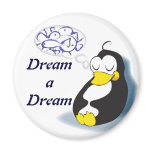 pingüino el dormir que soña sobre el imán de los p imanes