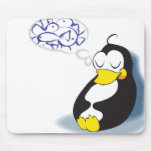 pingüino el dormir que soña sobre mousepad de los 