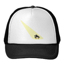 Pingüino en el proyector gorras de camionero