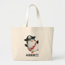 Pingüino lindo del pirata bolsa