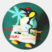 Pingüino • Pegatina del navidad