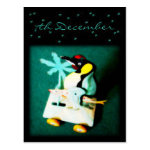 Pingüino • Postal del calendario del advenimiento