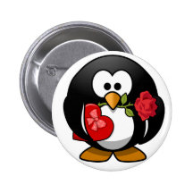 Pingüino precioso de la tarjeta del día de San Val