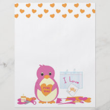 Pingüino que hace a tarjetas del día de San Valent Tarjetas Publicitarias