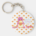 Pingüino que hace a tarjetas del día de San Valent Llaveros