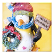 Pingüino · Tarjeta de las Felices Navidad Comunicados Personales