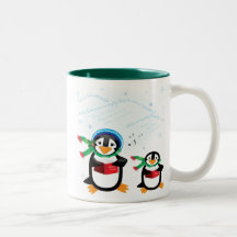 Pingüinos de Caroling - cubierta la taza de los pa