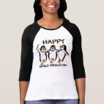 Pingüinos lindos del baile camiseta