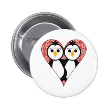 Pingüinos lindos del corazón del cordón