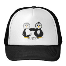 Pingüinos que consiguen RSVP casado Gorro De Camionero