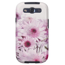 Pink and white flowers case capas galaxy s3
