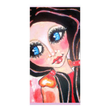 pink girl fotokort