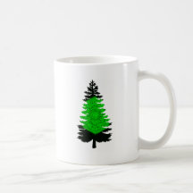 Pino de la aurora boreal tazas