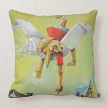 Pinocchio en paloma. Almohada para la decoración d