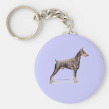 Pinscher del Doberman Llavero Personalizado