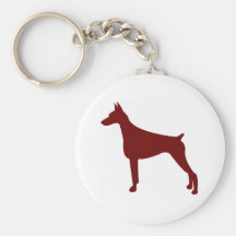 Pinscher del Doberman (rojo) Llaveros