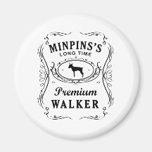 Pinscher miniatura imanes de nevera